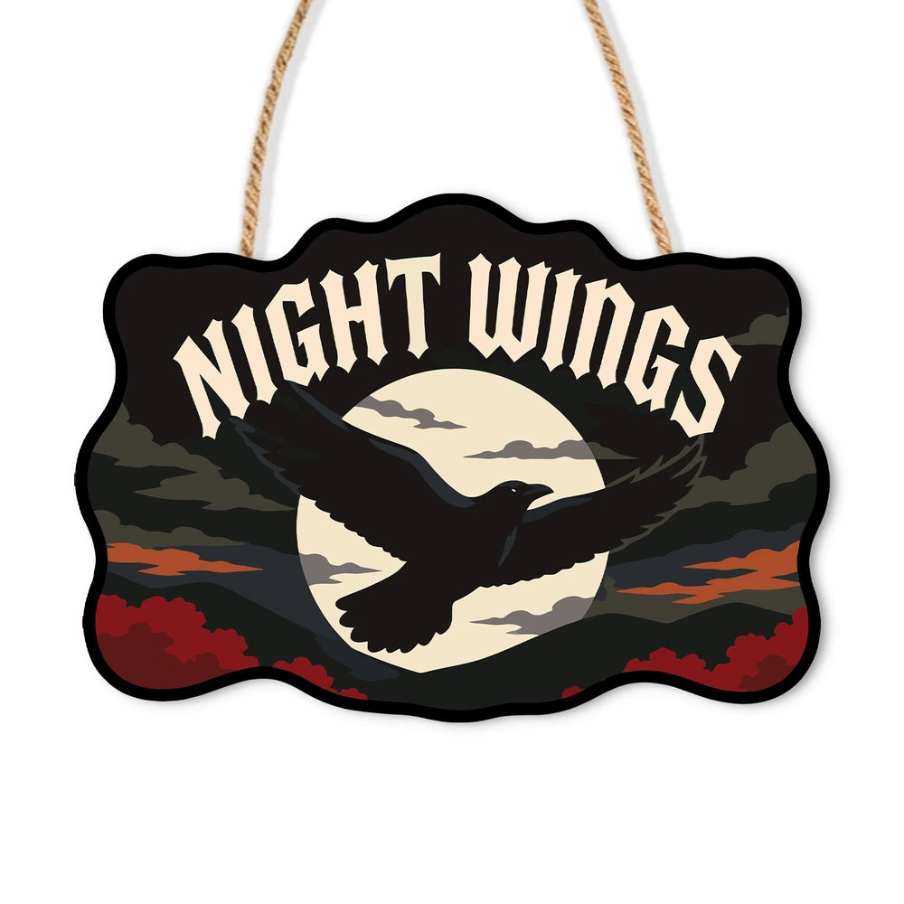 Paint by Numbers - Wooden Door Hanger | Night Wings