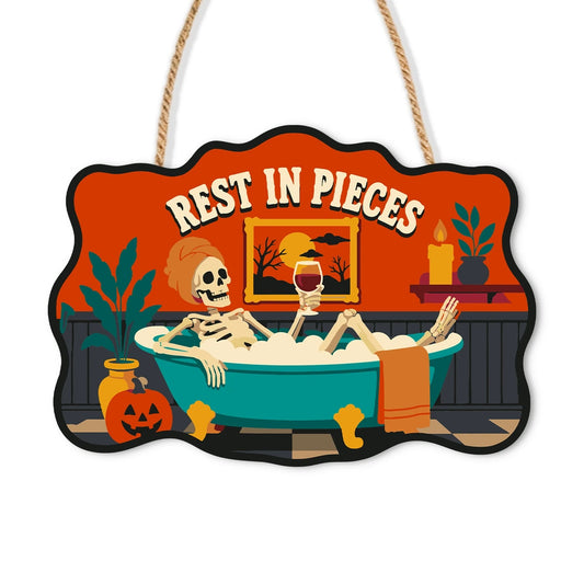 Paint by Numbers - Wooden Door Hanger | Rest in Pieces