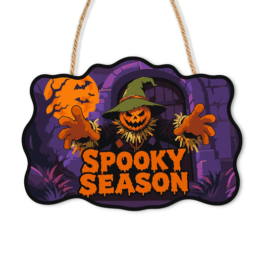 Paint by Numbers - Wooden Door Hanger | Spooky Season Scarecrow