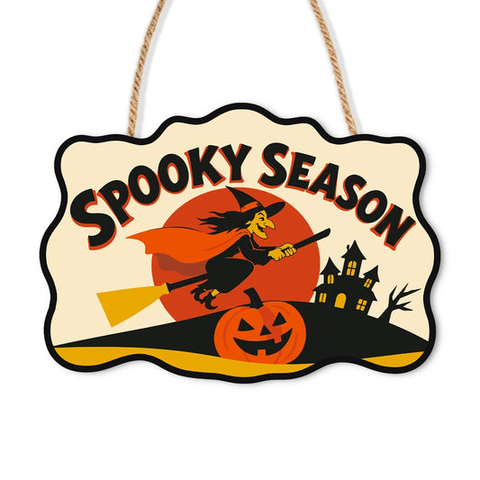 Paint by Numbers - Wooden Door Hanger | Spooky Season Witch