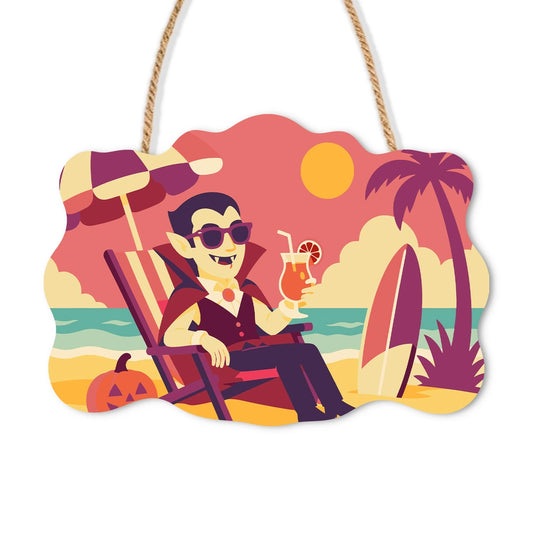 Paint by Numbers - Wooden Door Hanger | Vampire on Vacation