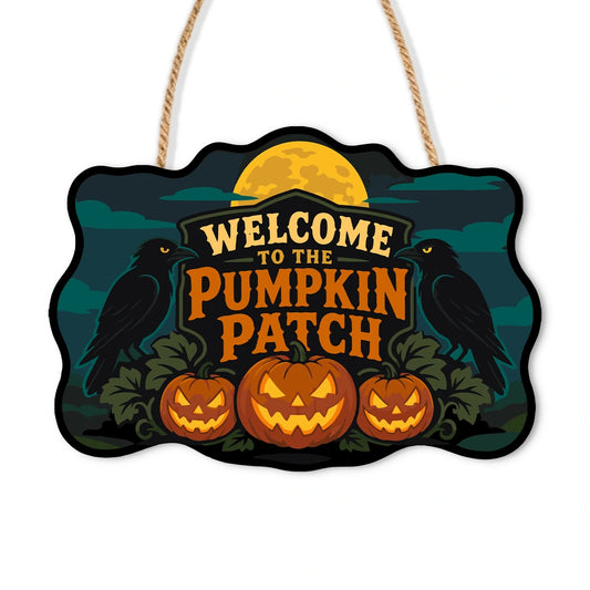 Paint by Numbers - Wooden Door Hanger | Welcome to the Pumpkin Patch Crows