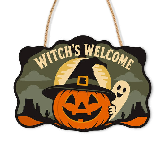 Paint by Numbers - Wooden Door Hanger | Witch's Welcome