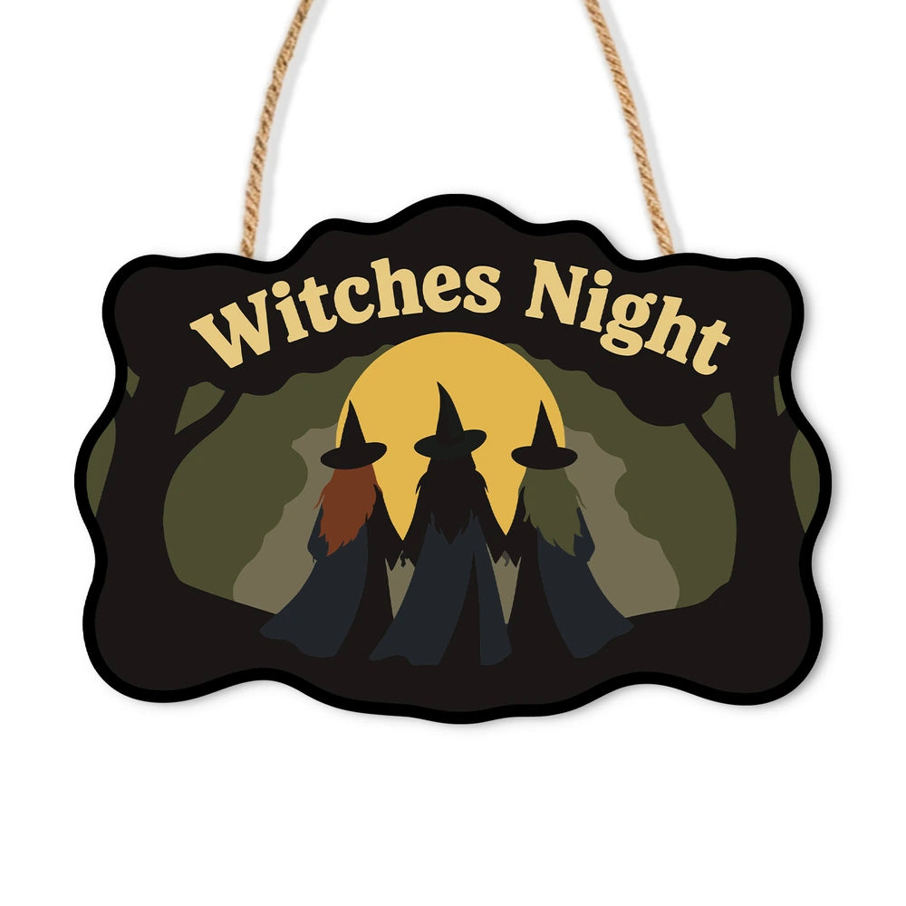 Paint by Numbers - Wooden Door Hanger | Witches Night