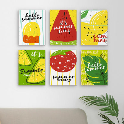 Paint by Numbers – 6 Mini Paintings | Summer Fruits & Fun Set