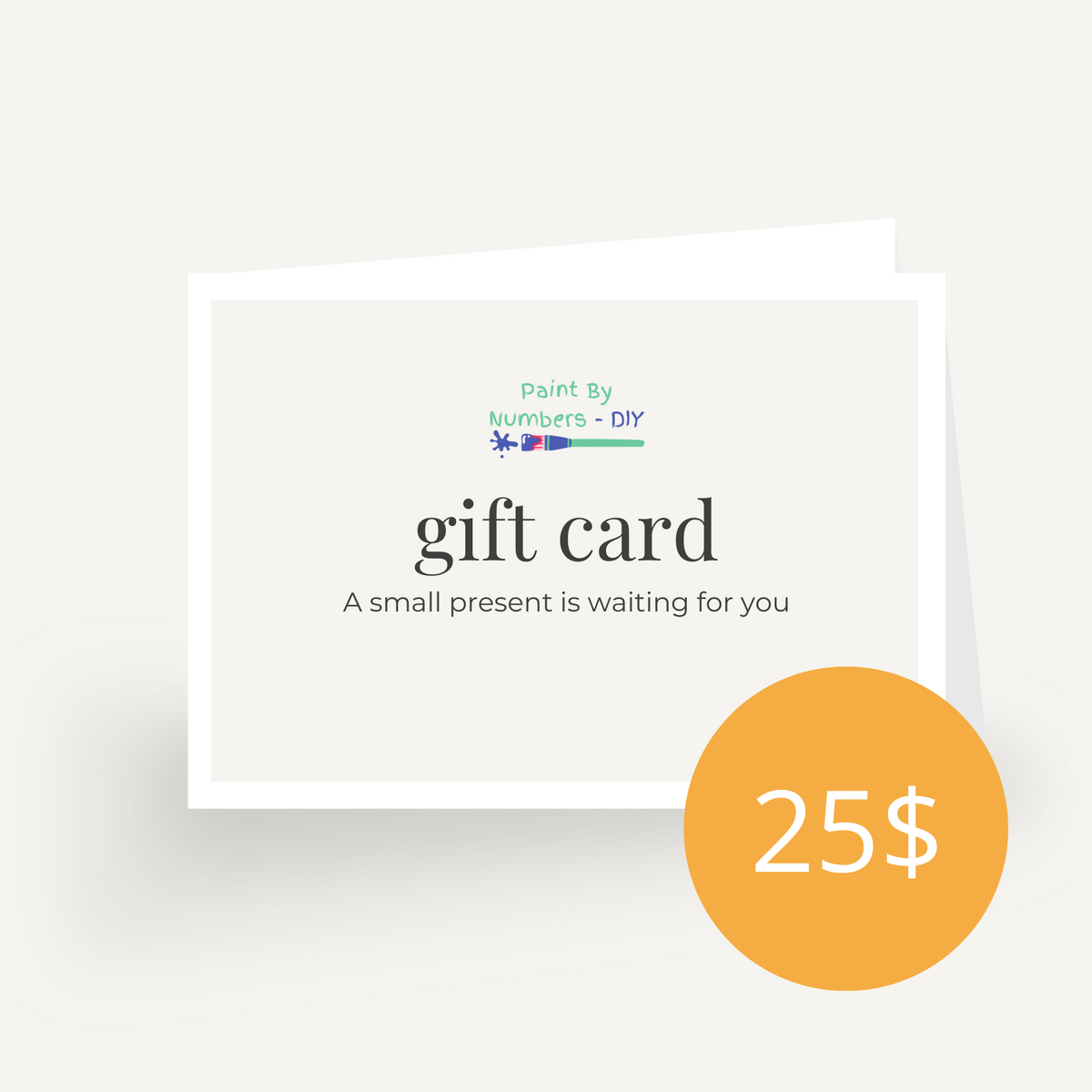 
Paint by numbers - gift card