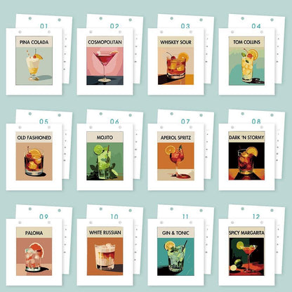 Paint by Numbers - 2026 Desk Calendar - Classic Cocktails