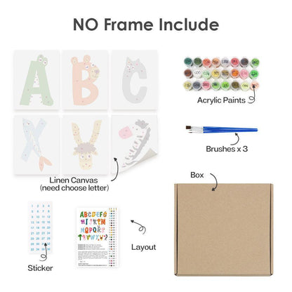 Paint by Numbers – Alphabet Painting Kit | A to Z Animal Friends