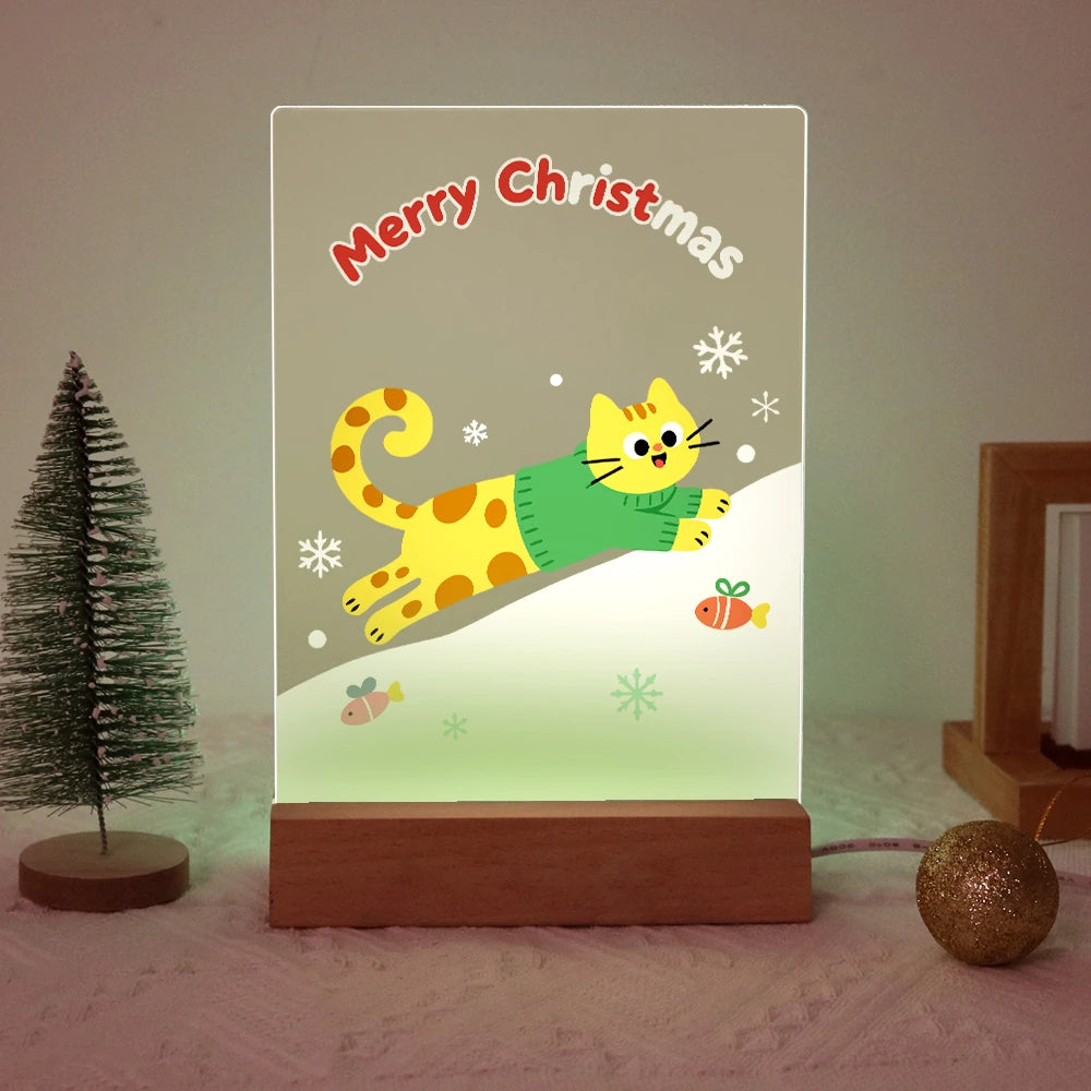 Paint by Numbers - Christmas Light | Cat Sledding down the Hill