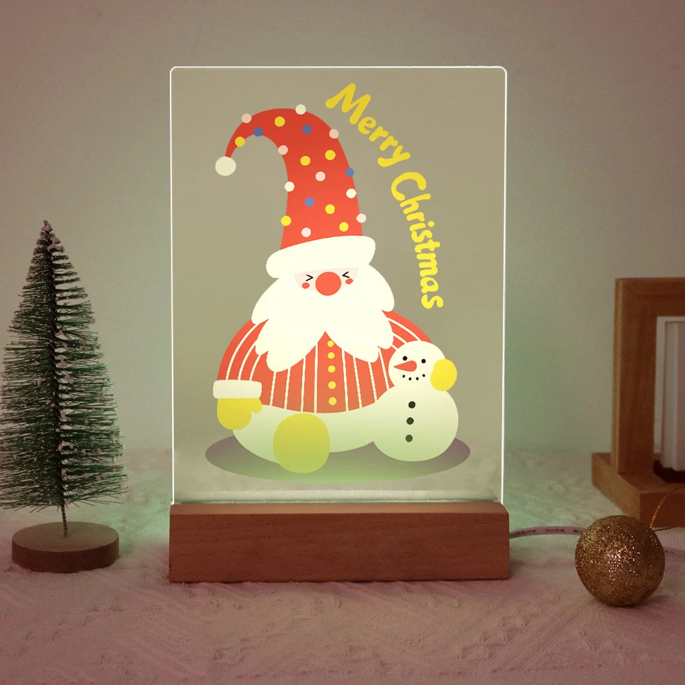 Paint by Numbers - Christmas Light | Cozy Gnome with Tiny Snowman