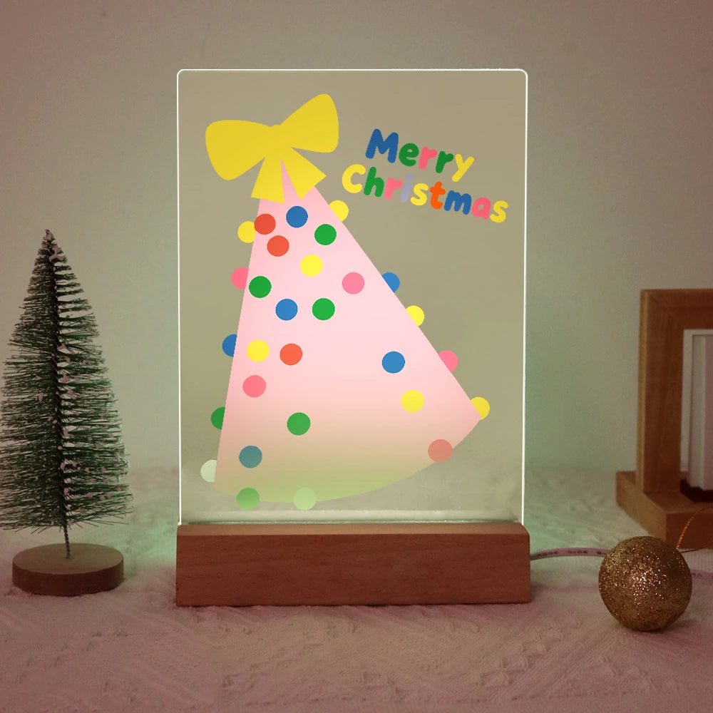
Paint by Numbers - Christmas Light | Pink Party Hat Tree