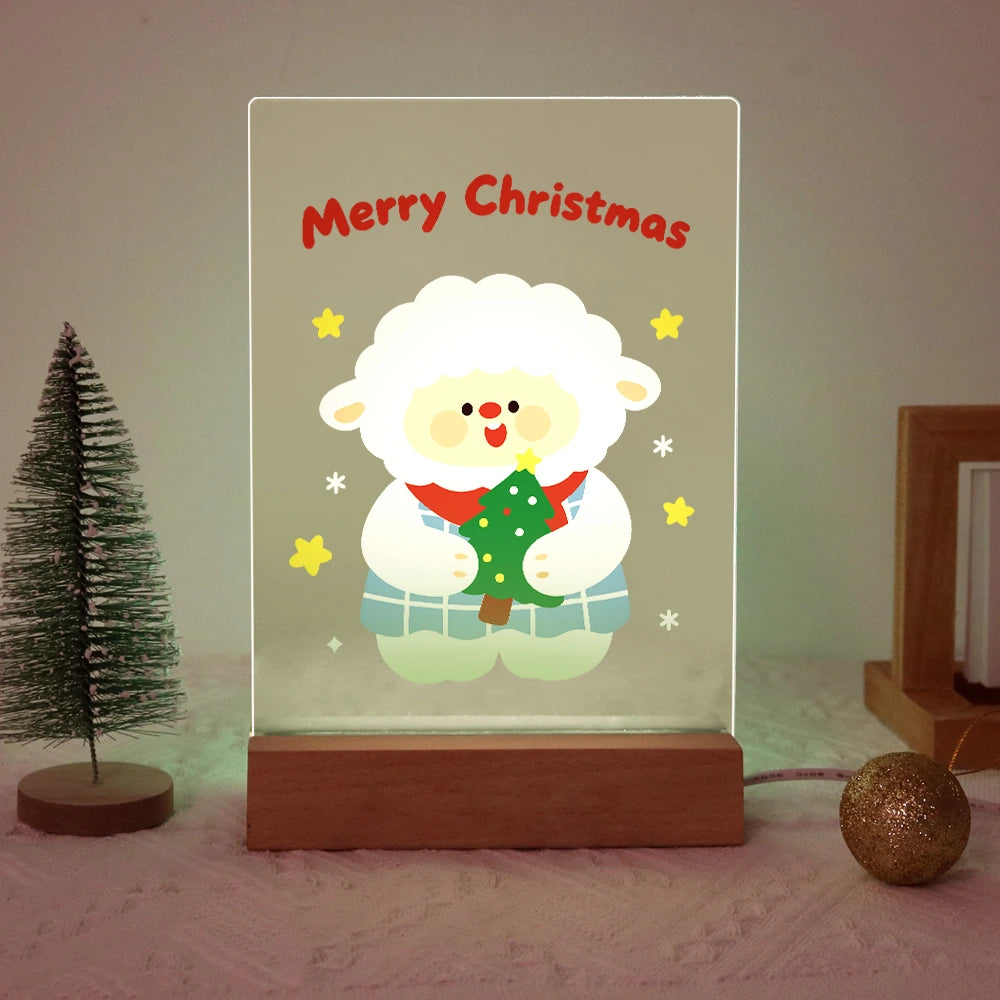 
Paint by Numbers - Christmas Light | Sheep Holding a Christmas Tree