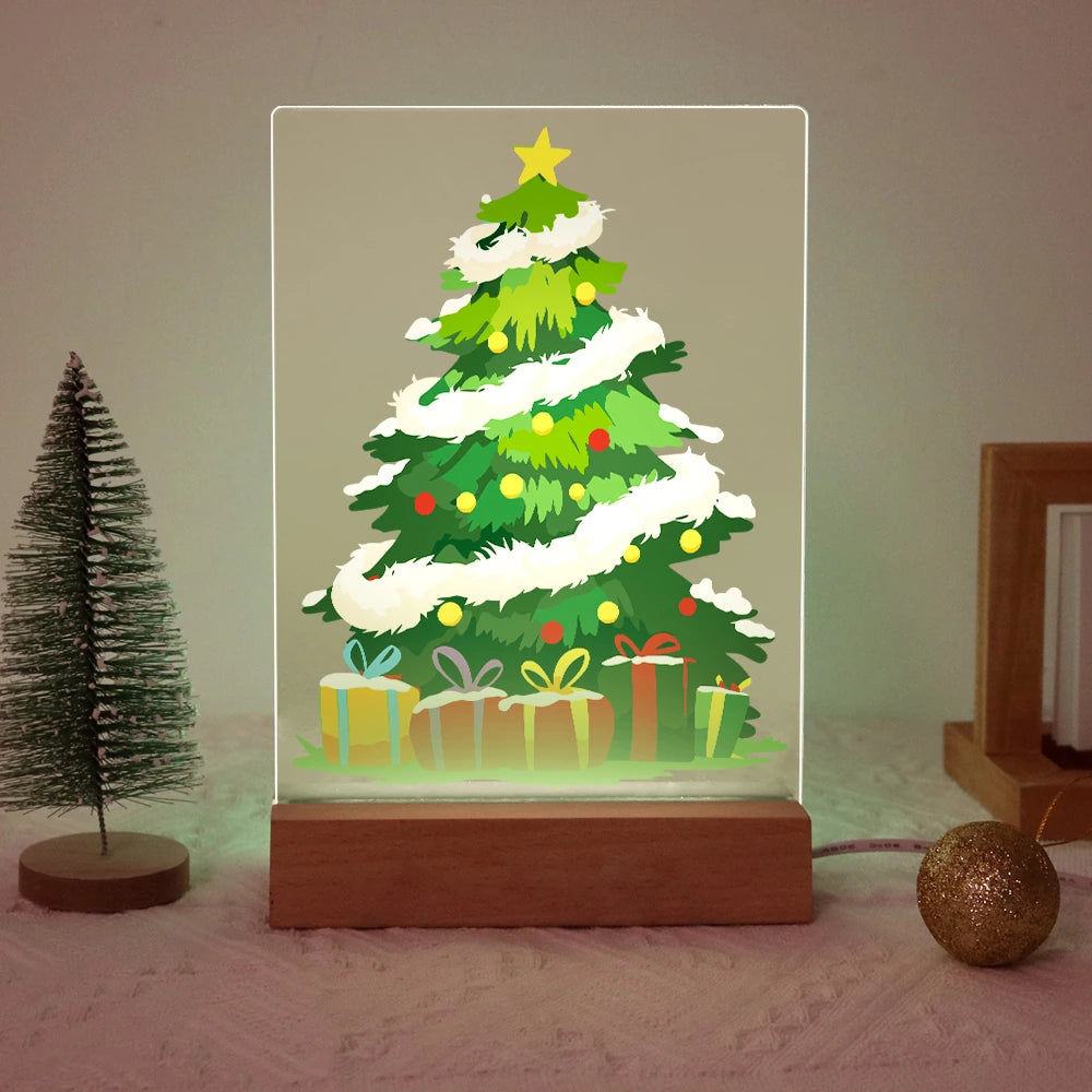 
Paint by Numbers - Christmas Light | Snow-Covered Tree with Presents