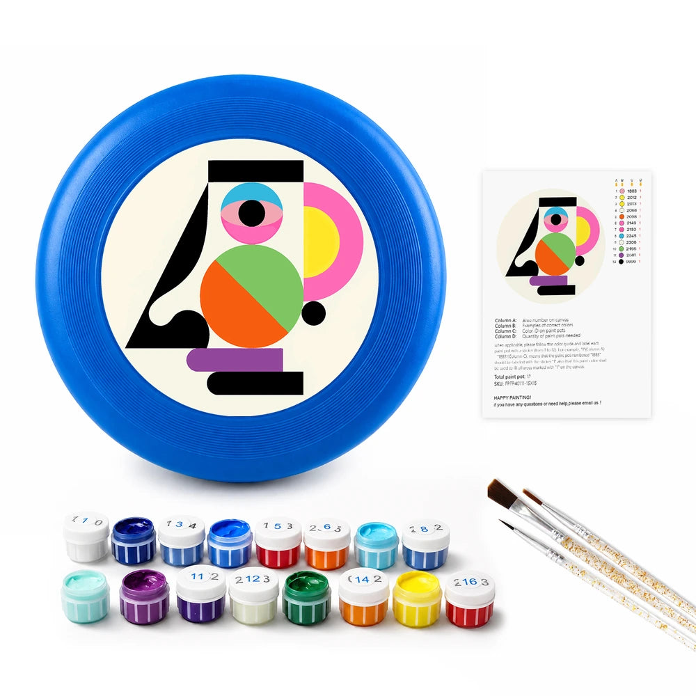 
Paint by Numbers - Frisbee | Abstract Beach Shapes
