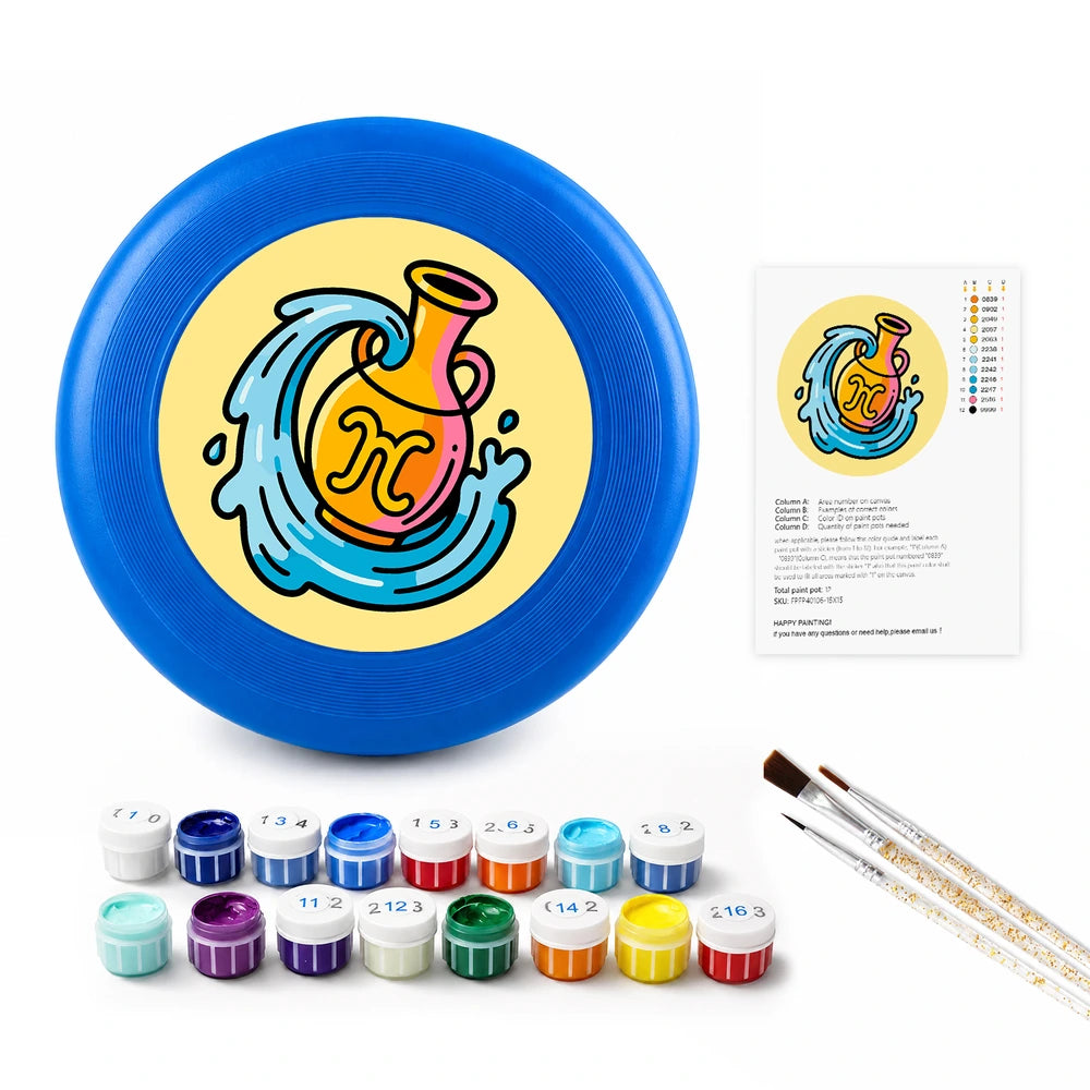 Paint by Numbers - Frisbee | Aquarius Sign