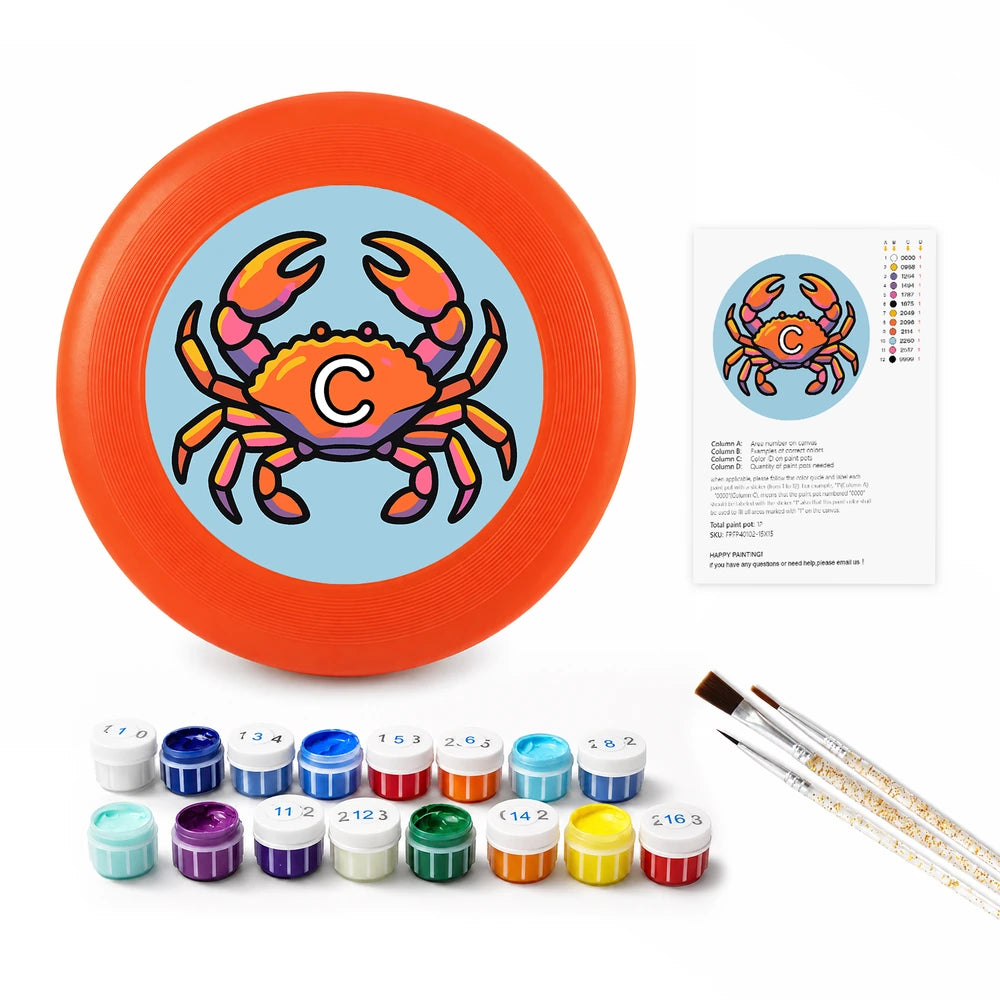 Paint by Numbers - Frisbee | Cancer Crab Sign