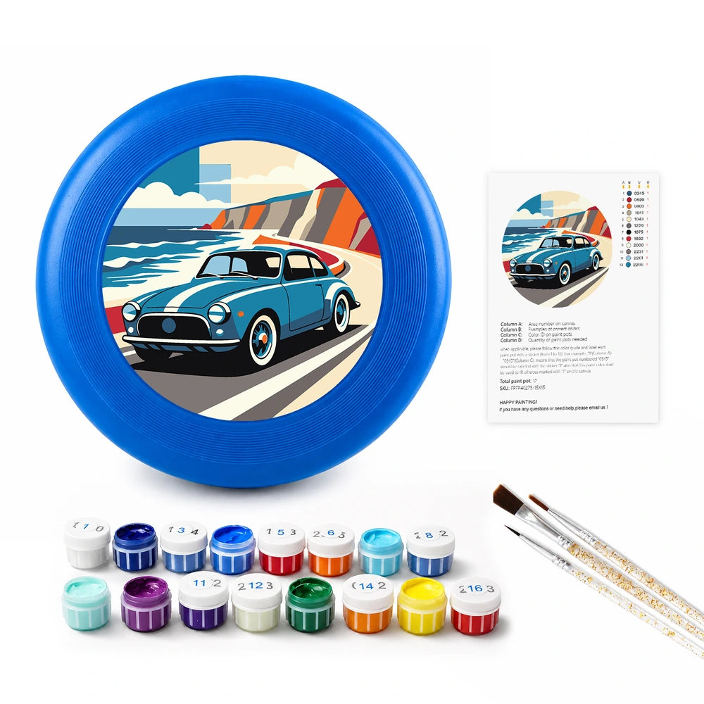 
Paint by Numbers - Frisbee | Classic Car by the Sea