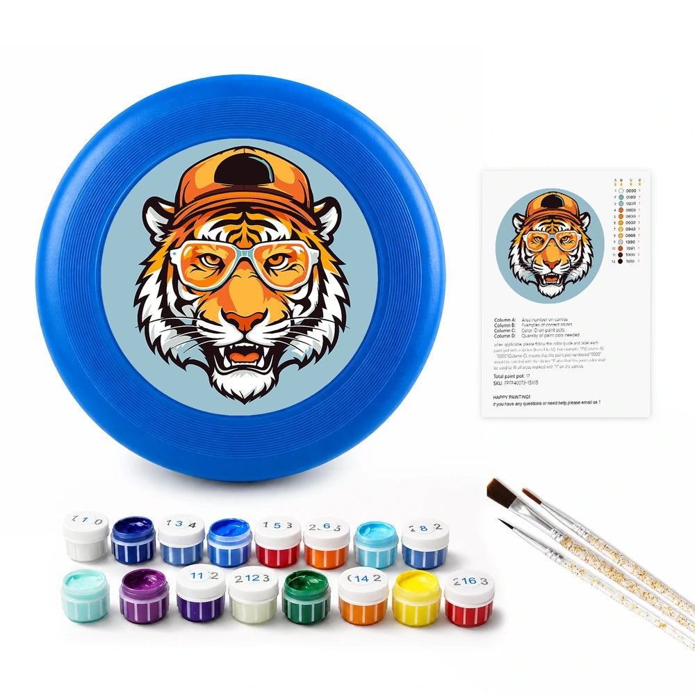 Paint by Numbers - Frisbee | Cool Tiger in a Cap