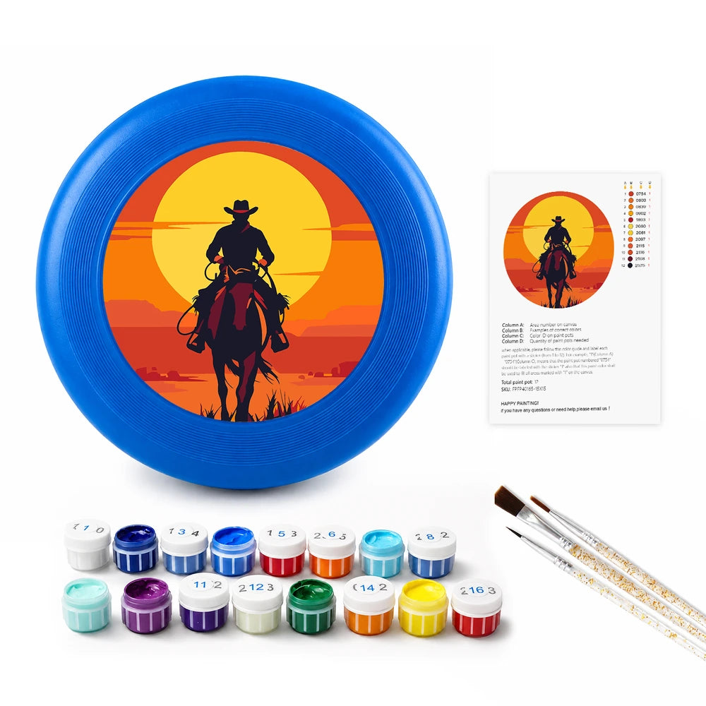 Paint by Numbers - Frisbee | Cowboy at Sunset