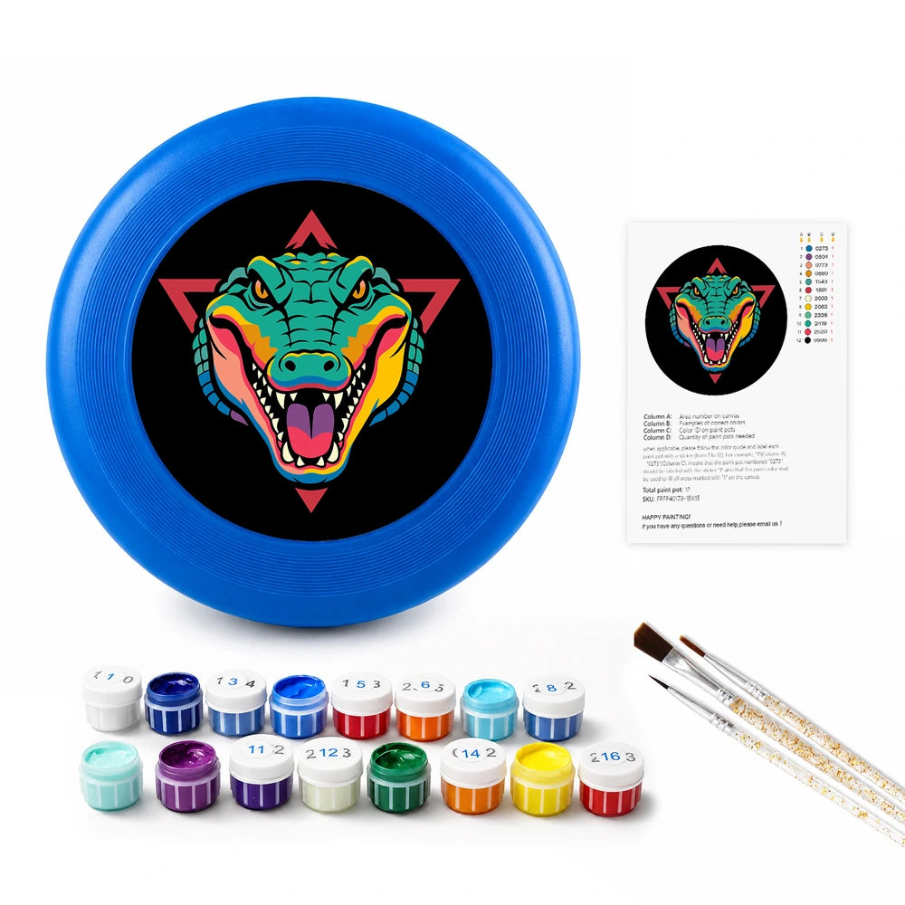 
Paint by Numbers - Frisbee | Crocodile Emblem