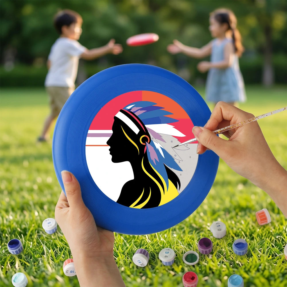 
Paint by Numbers - Frisbee | Feather Headdress Portrait