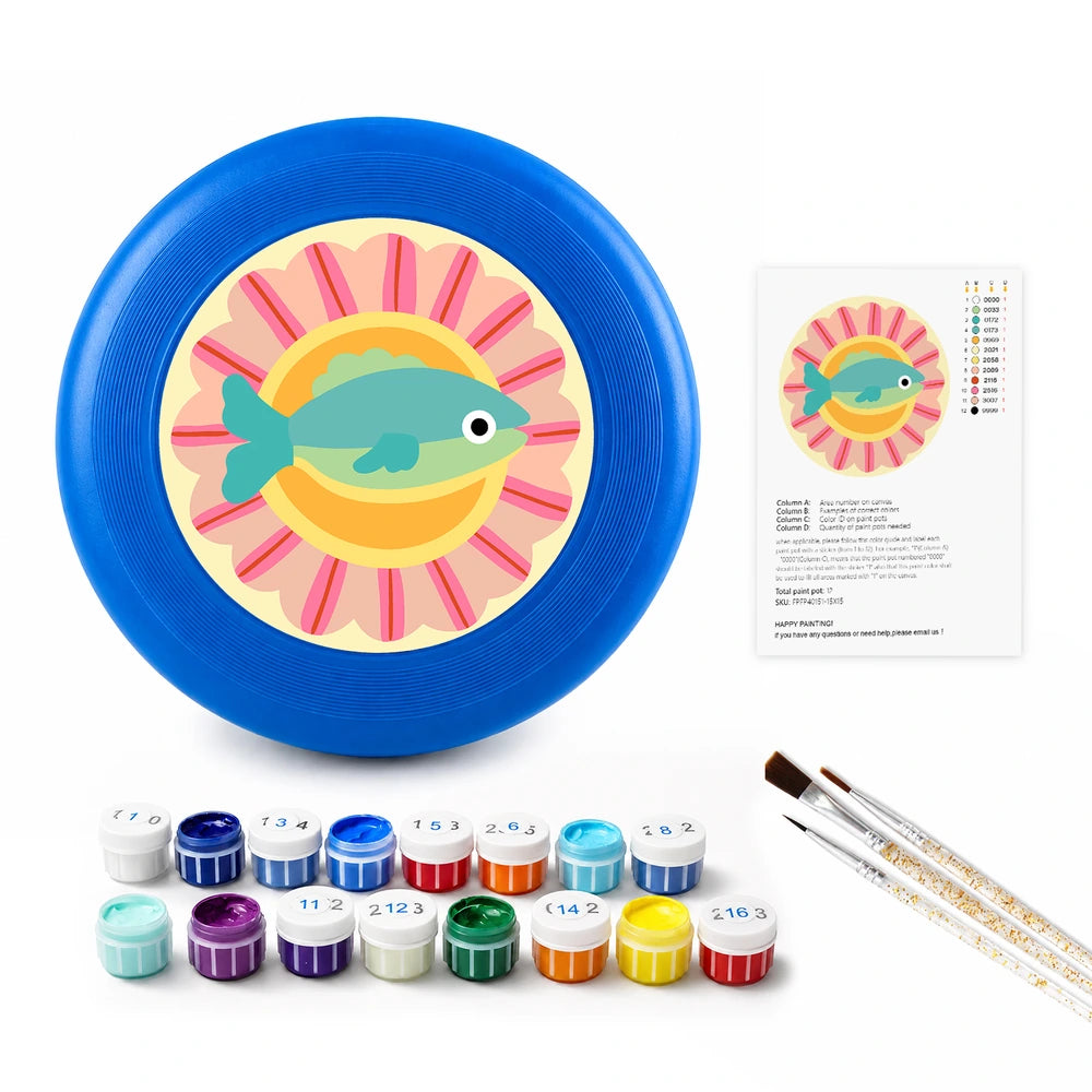 
Paint by Numbers - Frisbee | Fish in Pink Rays