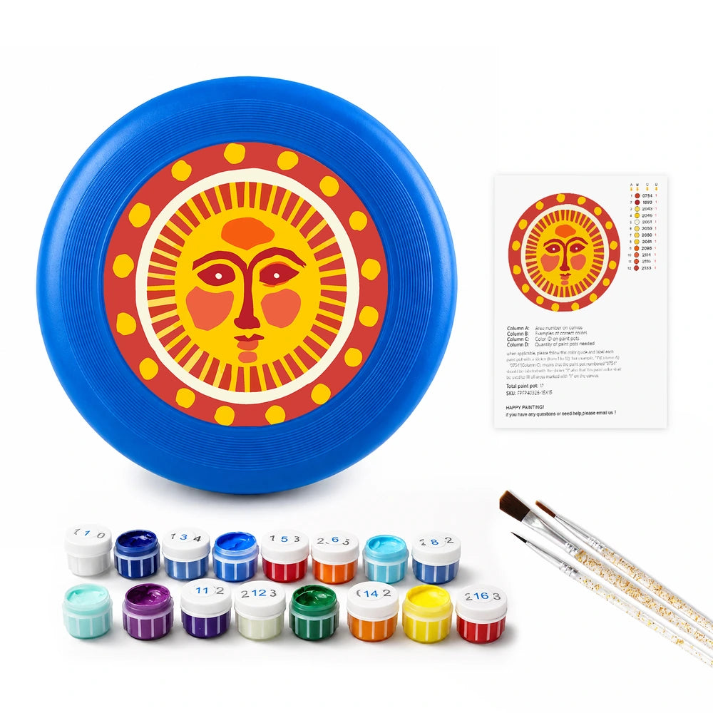 Paint by Numbers - Frisbee | Folk Sun Face