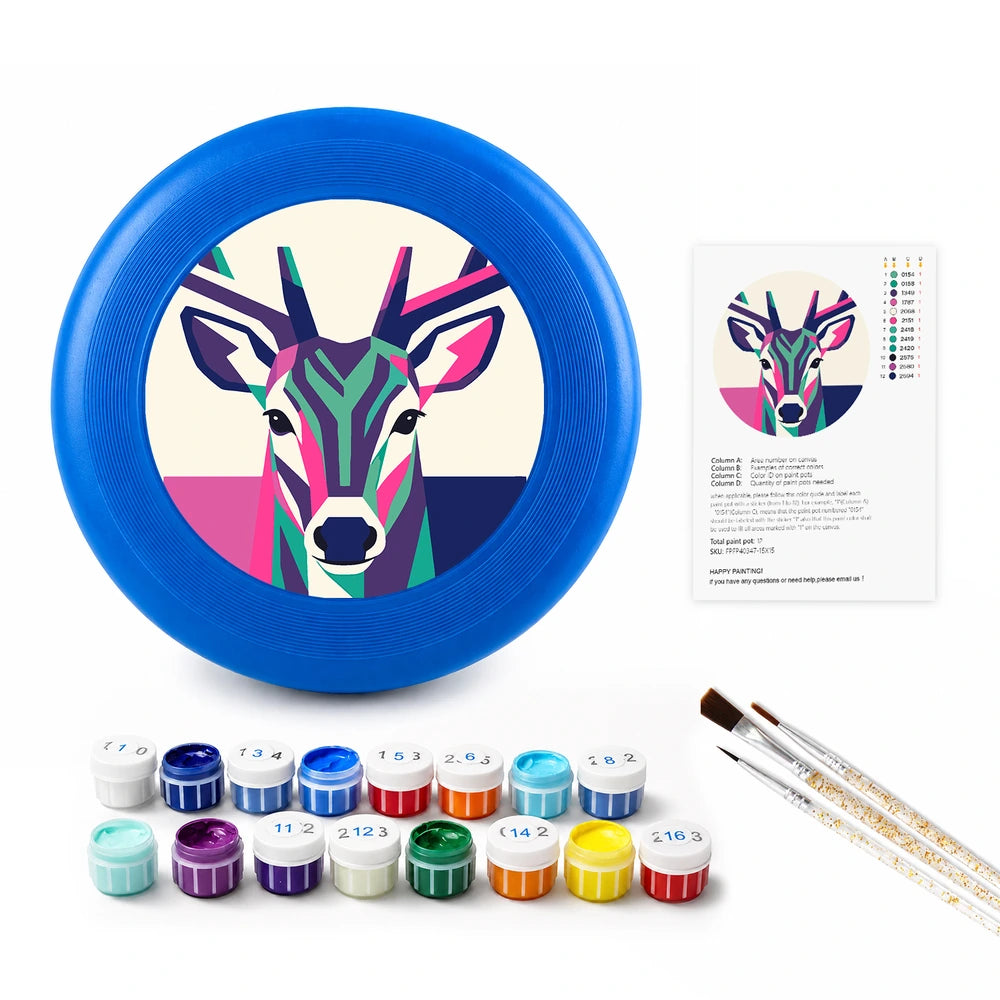 Paint by Numbers - Frisbee | Geometric Deer