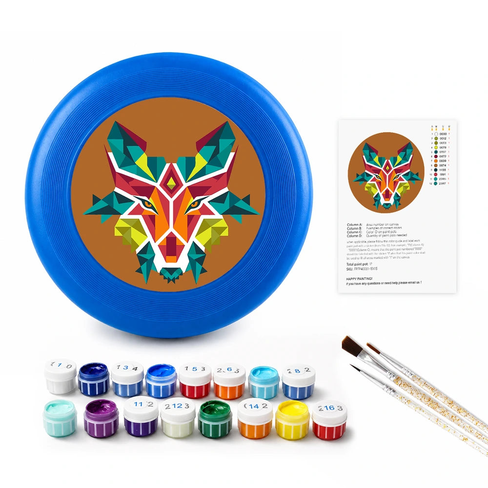 
Paint by Numbers - Frisbee | Geometric Fox