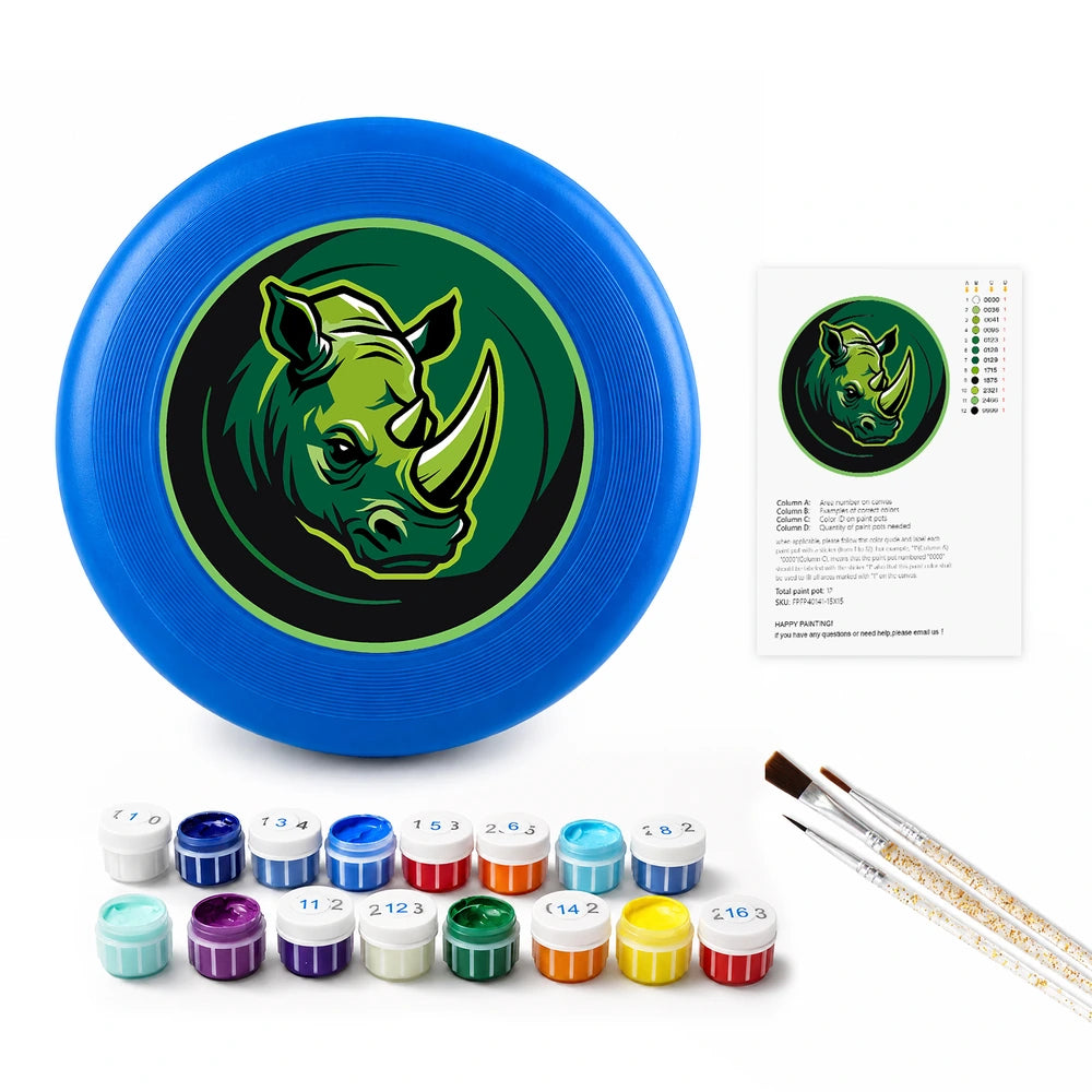 
Paint by Numbers - Frisbee | Green Rhino Emblem
