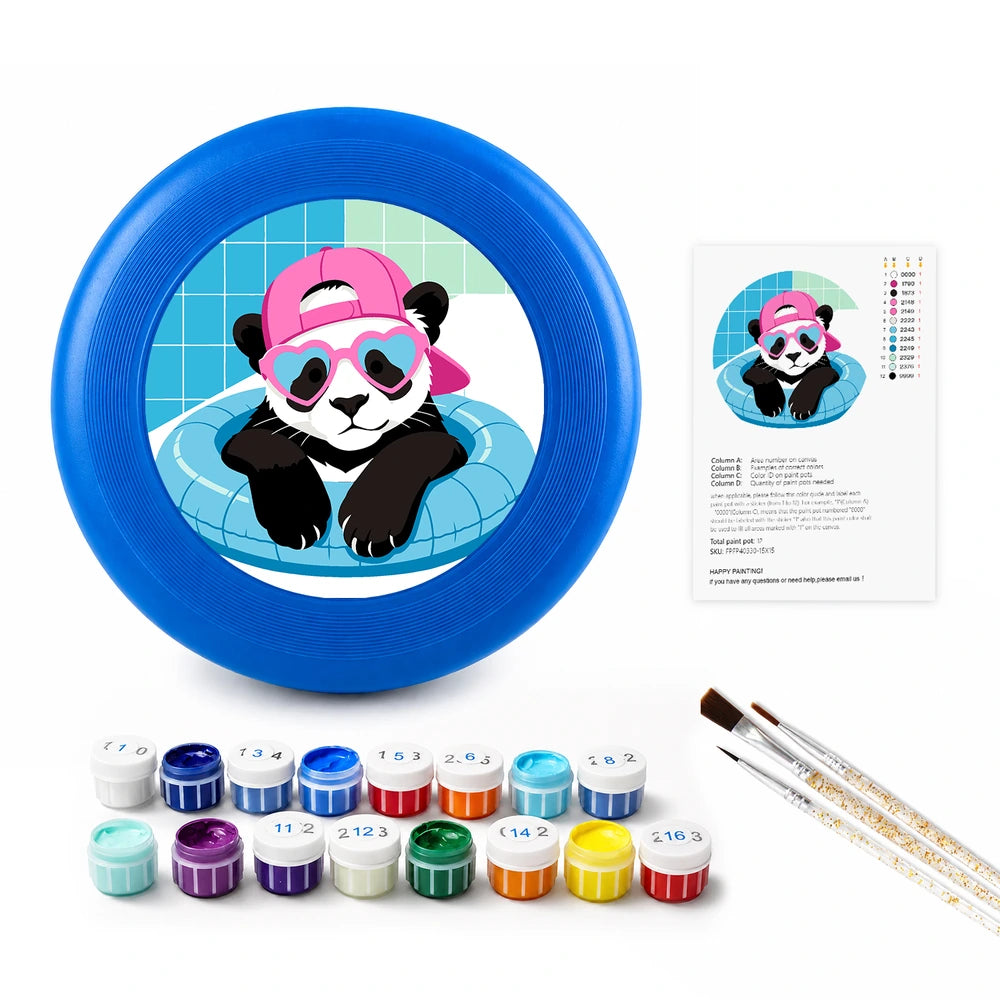Paint by Numbers - Frisbee | Panda in a Pool Ring