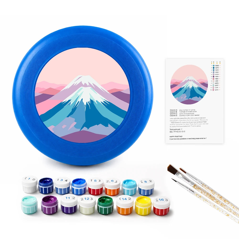 
Paint by Numbers - Frisbee | Pastel Mount Fuji