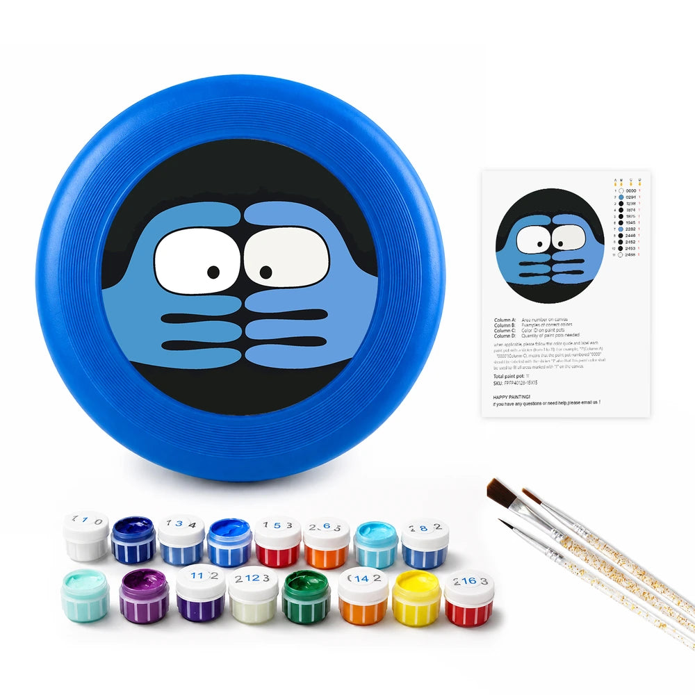 
Paint by Numbers - Frisbee | Peeking Blue Face