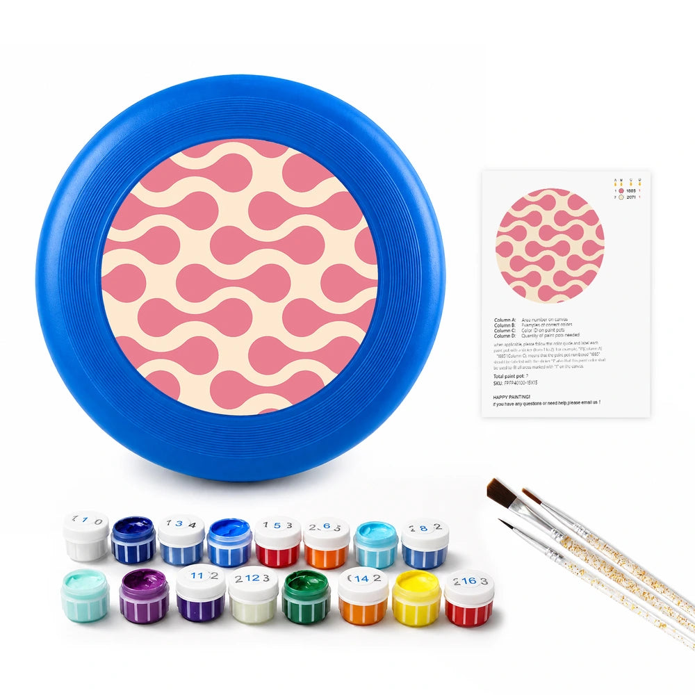 
Paint by Numbers - Frisbee | Pink Wave Pattern
