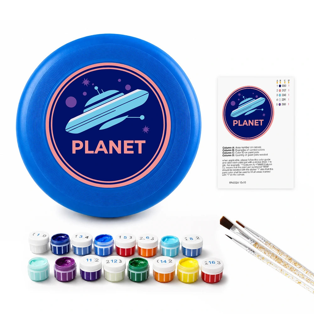 
Paint by Numbers - Frisbee | Planet Badge