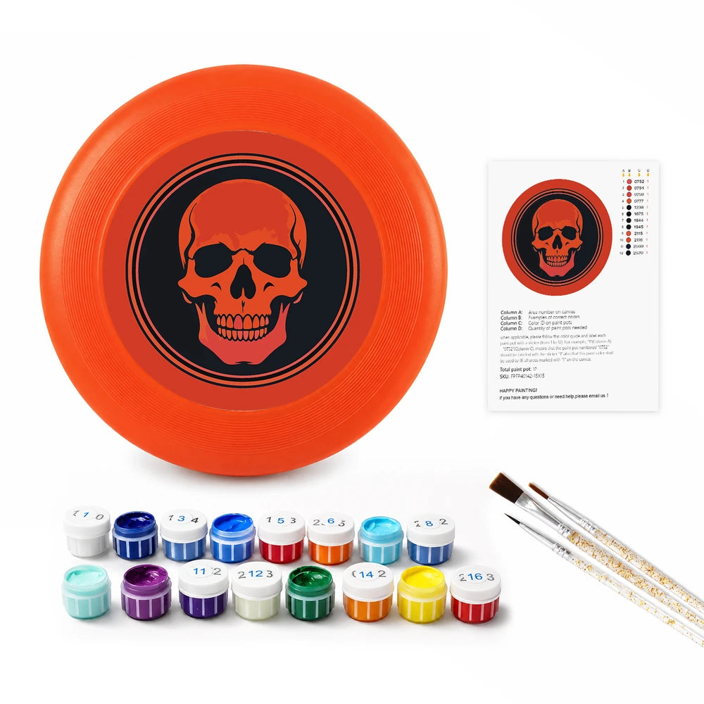 
Paint by Numbers - Frisbee | Red Skull Emblem