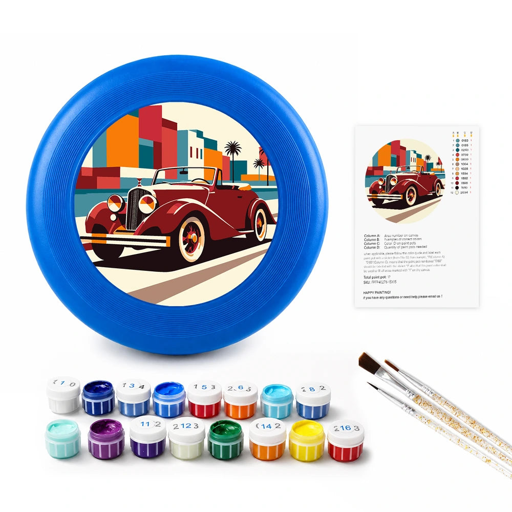 Paint by Numbers - Frisbee | Red Vintage Car