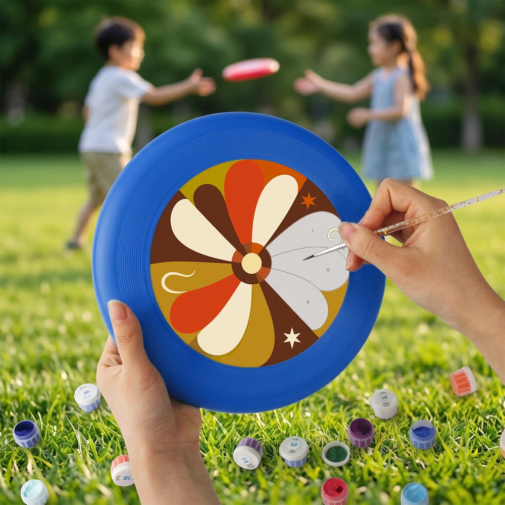 Paint by Numbers - Frisbee | Retro Brown Flower