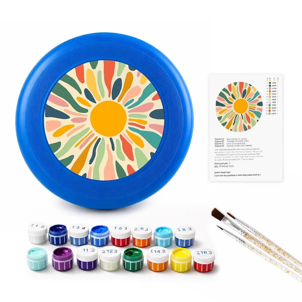
Paint by Numbers - Frisbee | Retro Flower Burst