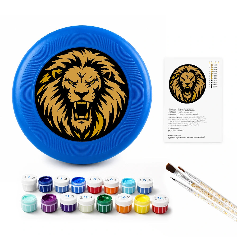 
Paint by Numbers - Frisbee | Roaring Golden Lion