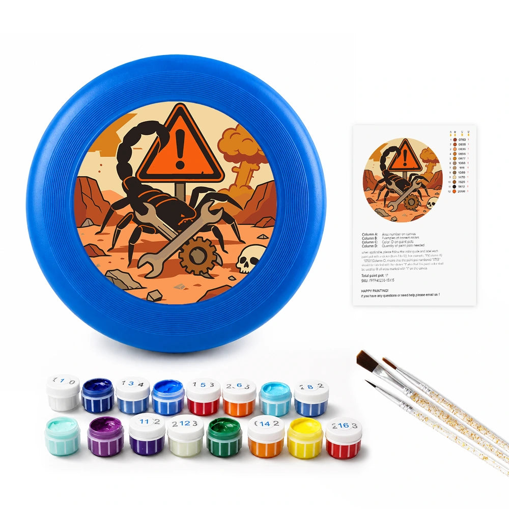 
Paint by Numbers - Frisbee | Scorpion Warning Sign