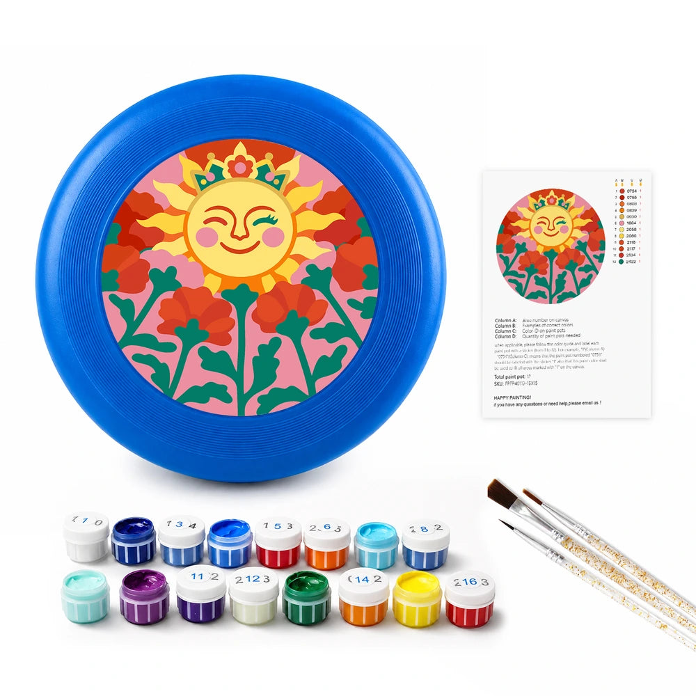 Paint by Numbers - Frisbee | Smiling Sun in Flowers