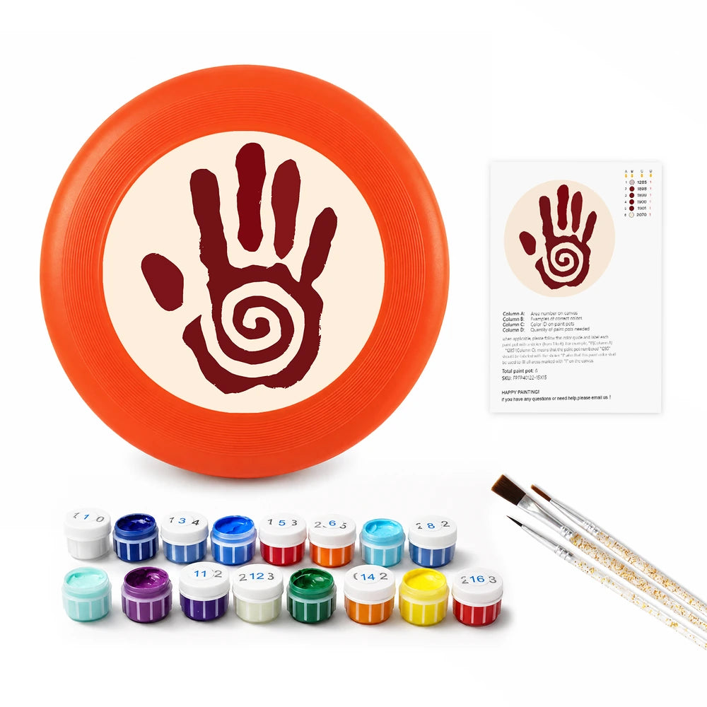 
Paint by Numbers - Frisbee | Spiral Hand Symbol