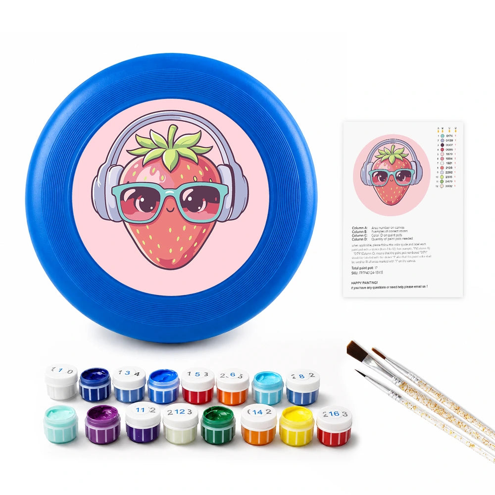 Paint by Numbers - Frisbee | Strawberry with Headphones