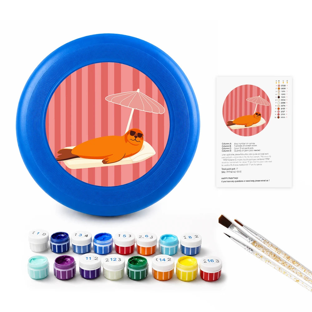 
Paint by Numbers - Frisbee | Sunbathing Cat