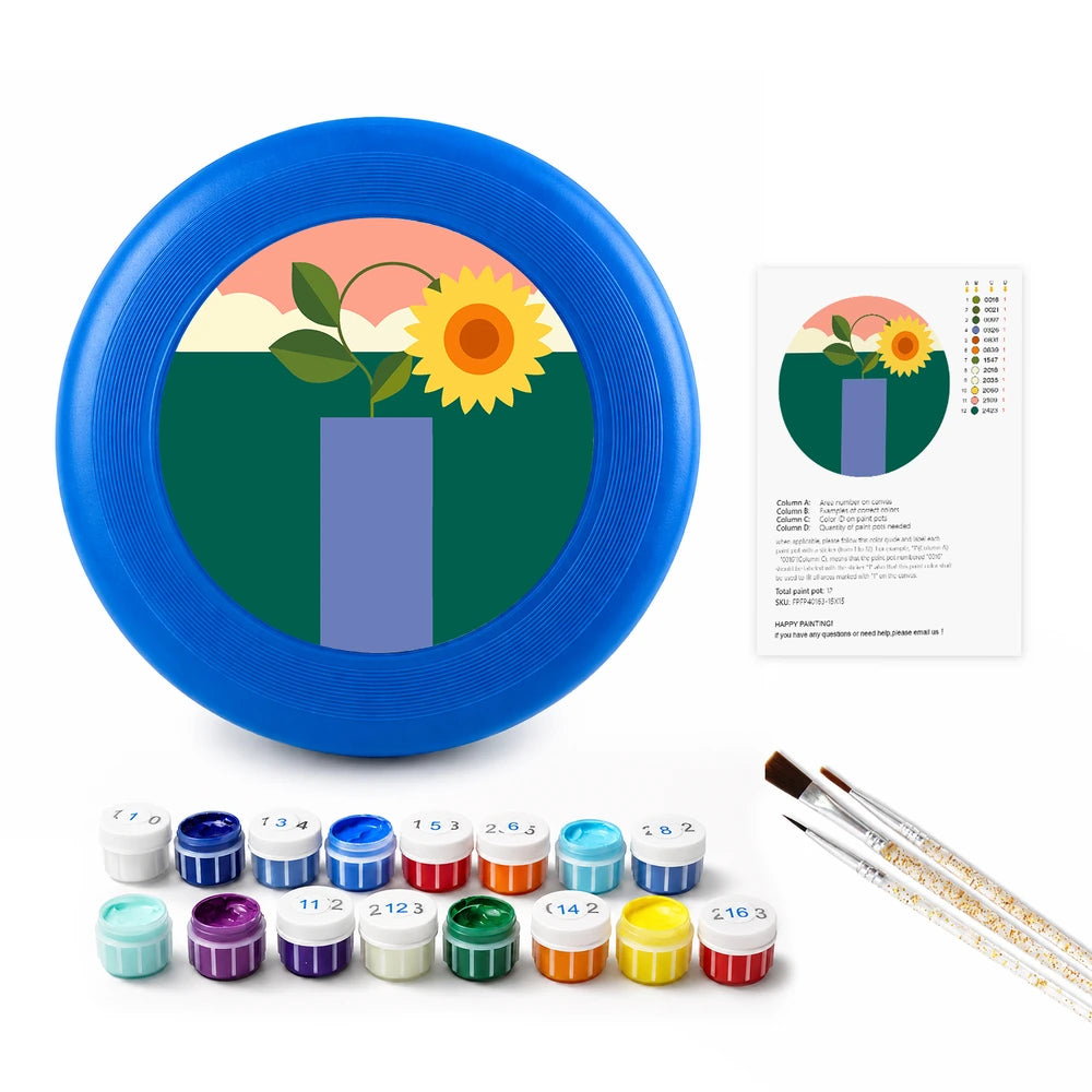 
Paint by Numbers - Frisbee | Sunflower in a Vase