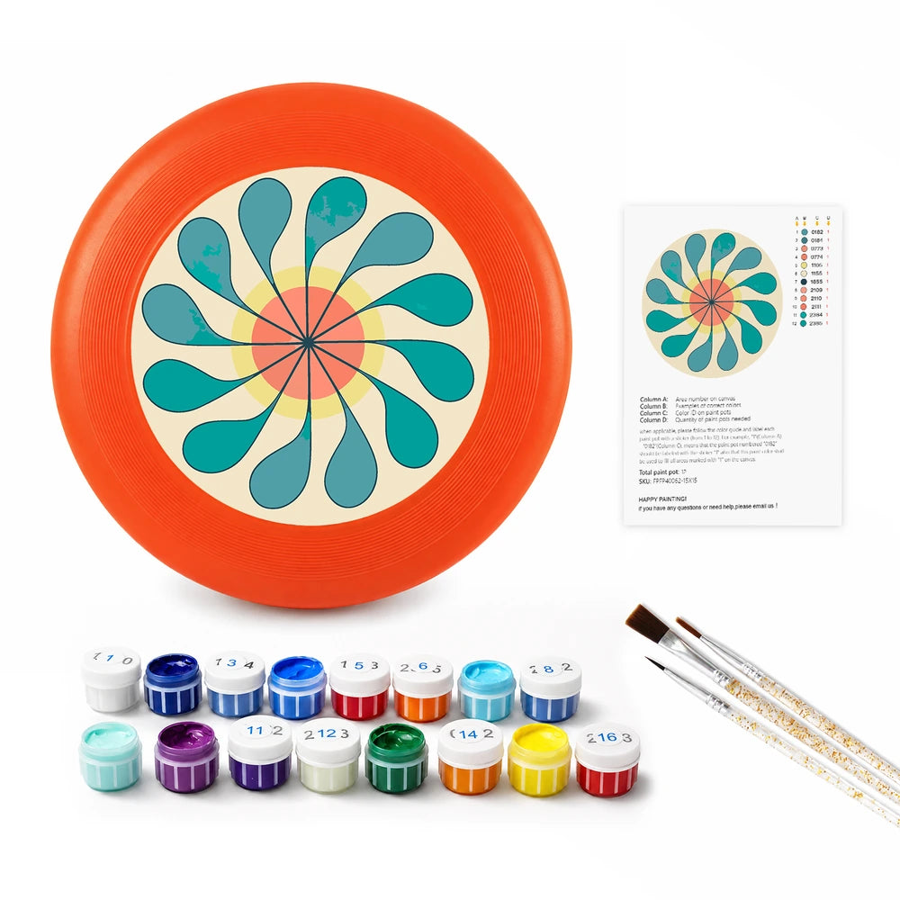 
Paint by Numbers - Frisbee | Teal Rosette