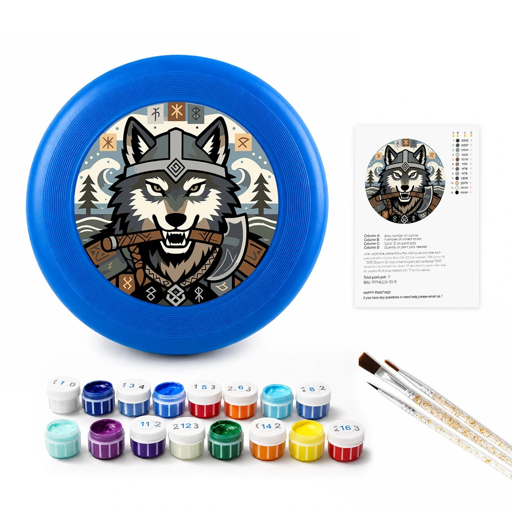 Paint by Numbers - Frisbee | Viking Wolf