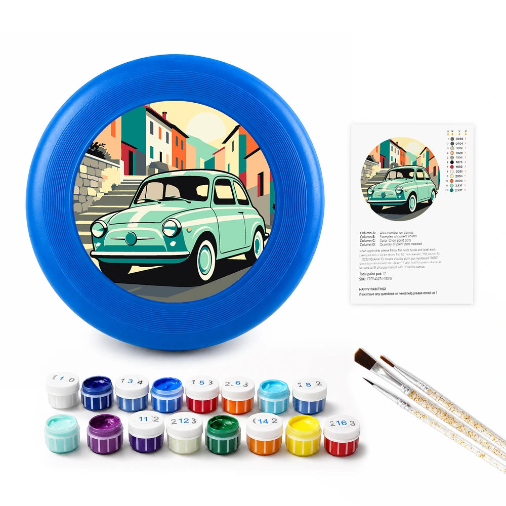 
Paint by Numbers - Frisbee | Vintage Car in the Village