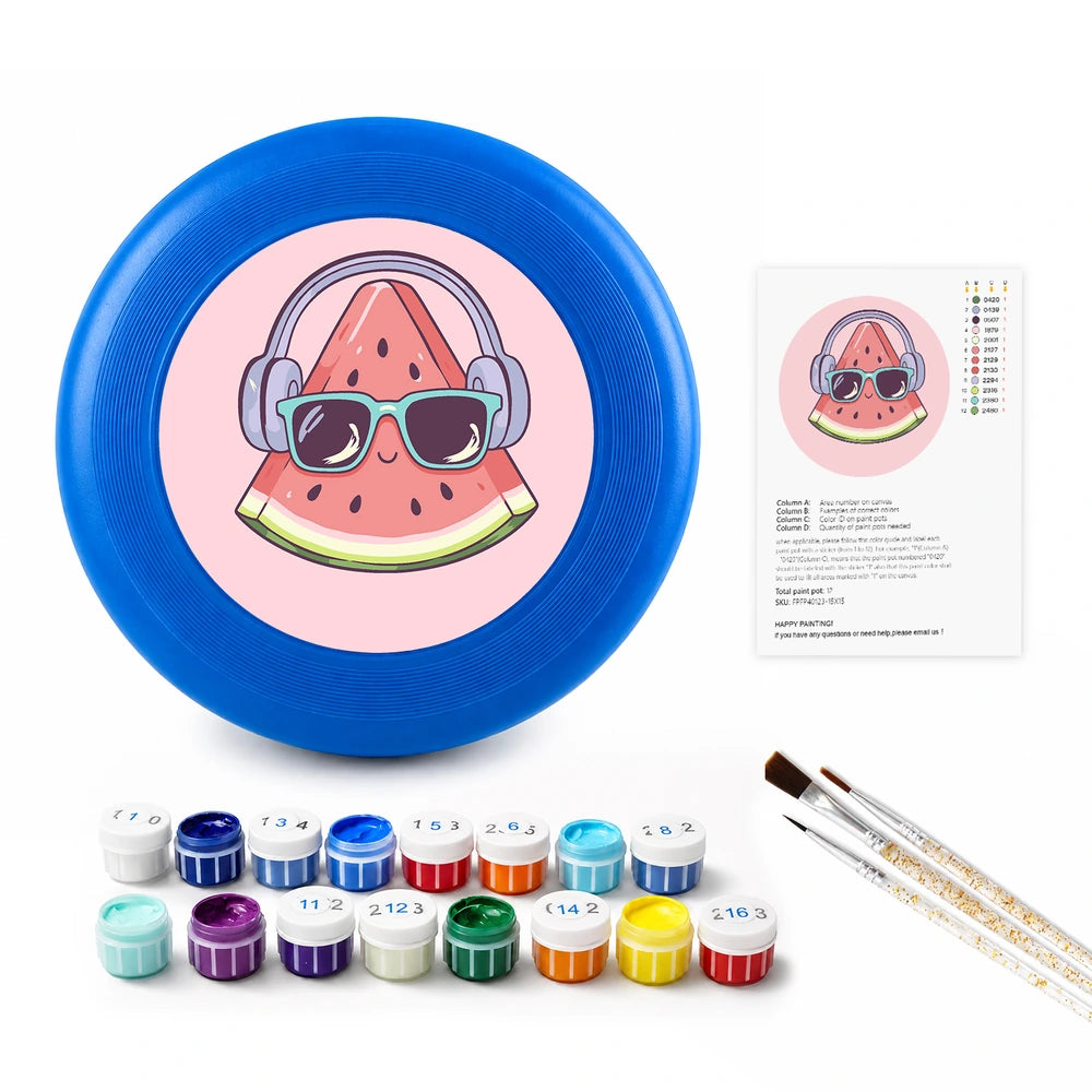 Paint by Numbers - Frisbee | Watermelon with Headphones